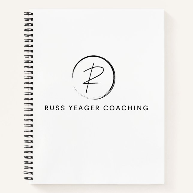 Russ Yeager Coaching Signature Logo Notizbuch (Vorderseite)