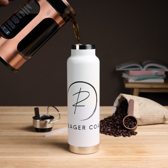 Russ Yeager Coaching Signature Logo Trinkflasche (Kaffee)