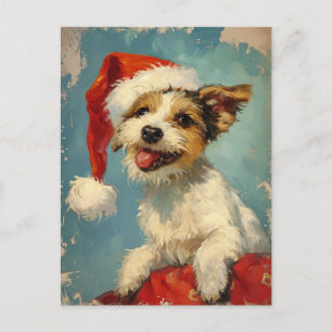 Russel Terrier Christmas Postkarte