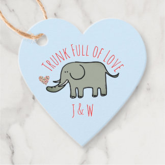 Rüssel voller Liebe Süßer Elefant zum Valentinstag Geschenkanhänger