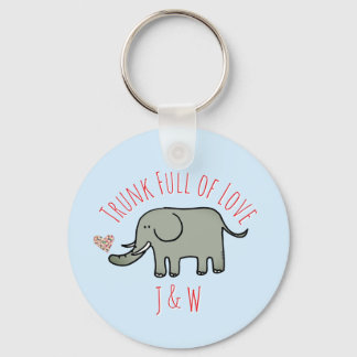 Rüssel voller Liebe Süßer Elefant zum Valentinstag Schlüsselanhänger