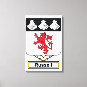 Russell Familienwappen Leinwanddruck