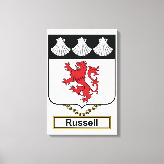 Russell Familienwappen Leinwanddruck (Vorderseite)