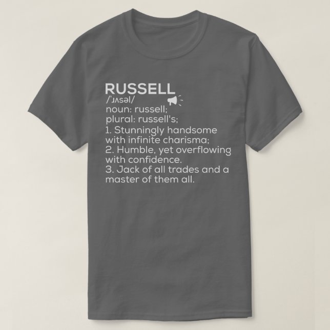 Russell Name Definition Russell Meaning Russell Na T-Shirt (Design vorne)