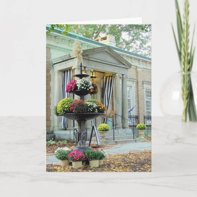 Russell Street Library im Herbst Karte (Vorderseite)