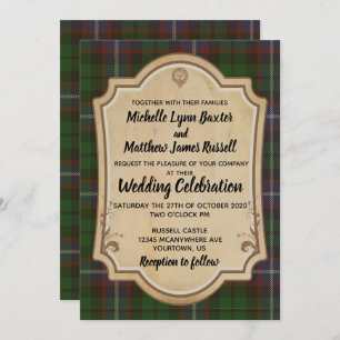 Russell Tartan Wedding Einladung
