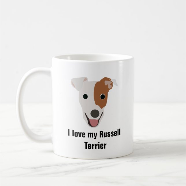 Russell-Terrier-Hundekaffee-Tasse - Kaffeetasse (Links)