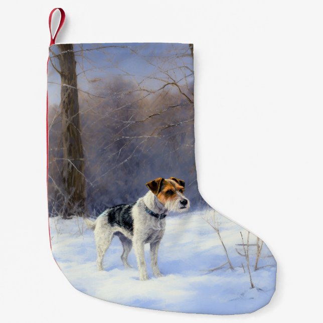 Russell Terrier Let It Snow Christmas Kleiner Weihnachtsstrumpf (Vorderseite)