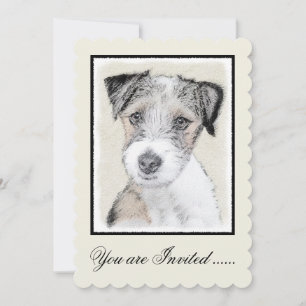 Russell Terrier Rough Painting - Original Dog Art Einladung