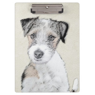 Russell Terrier Rough Painting - Original Dog Art Klemmbrett