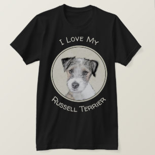 Russell Terrier Rough Painting - Original Dog Art T-Shirt