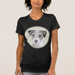 Russell Terrier Rough Painting - Original Dog Art T-Shirt