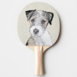 Russell Terrier Rough Painting - Original Dog Art Tischtennis Schläger