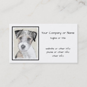 Russell Terrier Rough Painting - Original Dog Art Visitenkarte