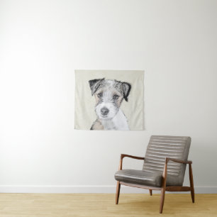 Russell Terrier Rough Painting - Original Dog Art Wandteppich