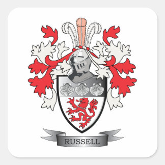 Russell-Wappen Quadratischer Aufkleber