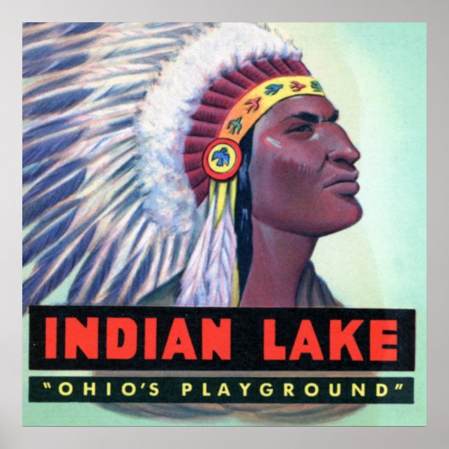 Russells Point Ohio Indian Lake Große Letter Poster (Vorne)