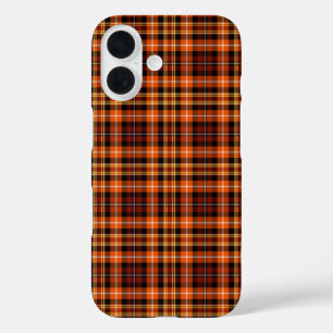 Russet Brown, Orange und Gelb Kariert iPhone 16 Hülle