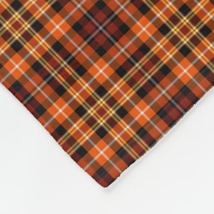 Russet Brown, Orange und Gelb Kariert Fleecedecke
