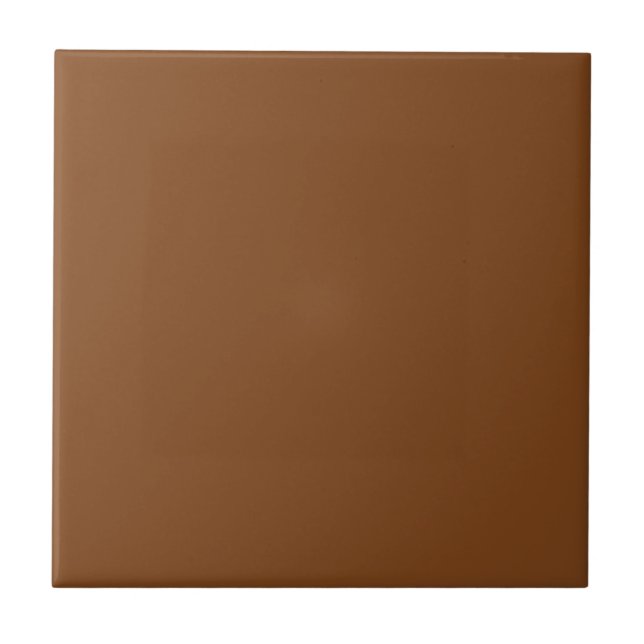 Russet Brown Solid Color Tile Fliese (Vorderseite)