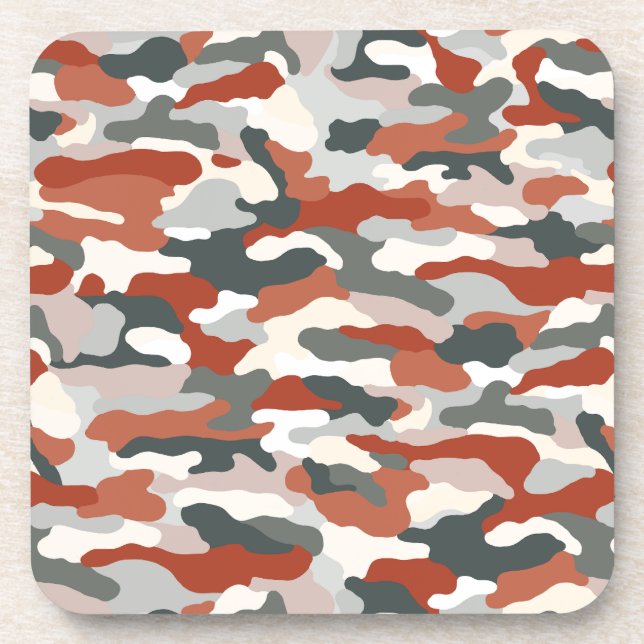 Russet Camouflage Getränkeuntersetzer (Vorderseite)
