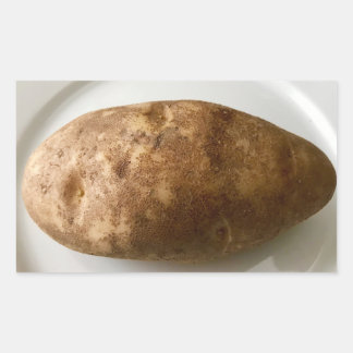 Russet Potato Spud auf White Plate Stickers