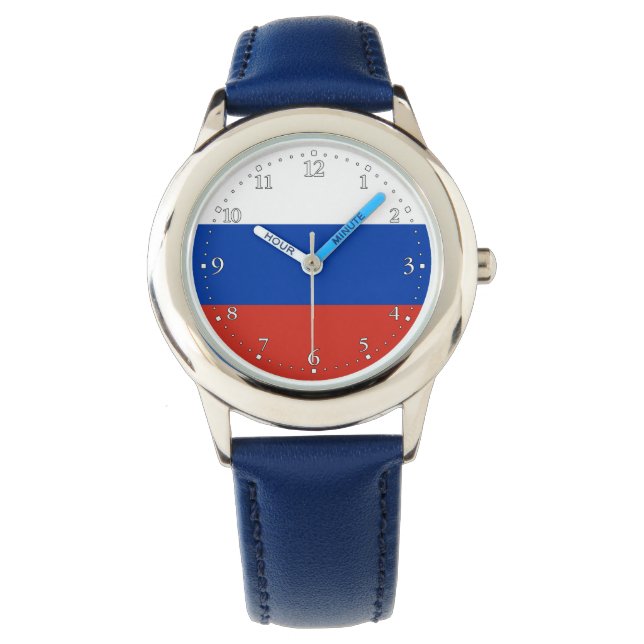 Russia Flag Armbanduhr (Vorderseite)