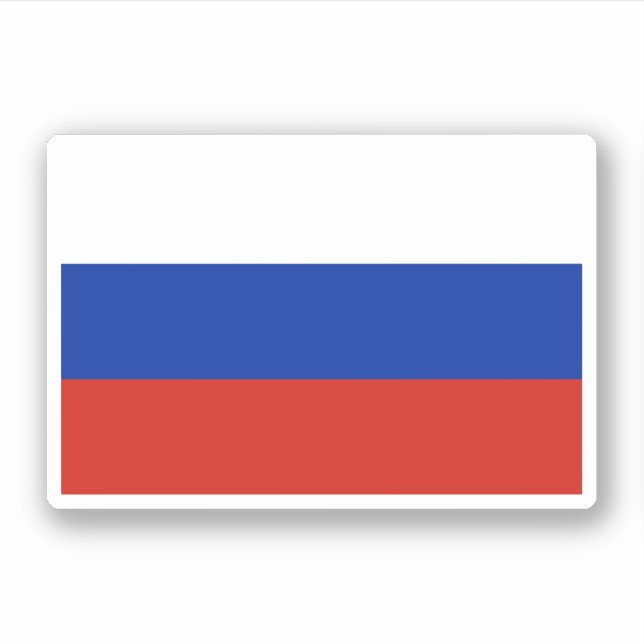 Russia Flag Aufkleber (Vorderseite)