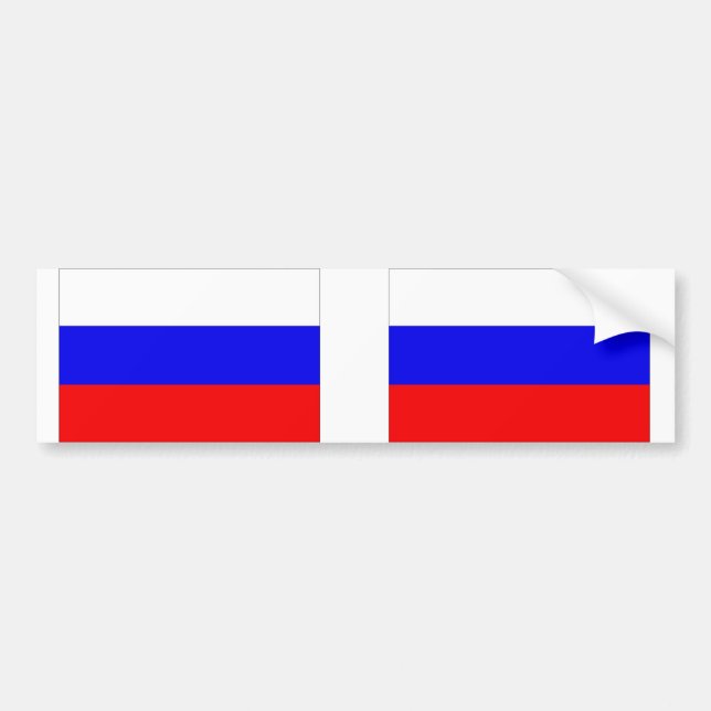 Russia Flag Autoaufkleber (Vorne)