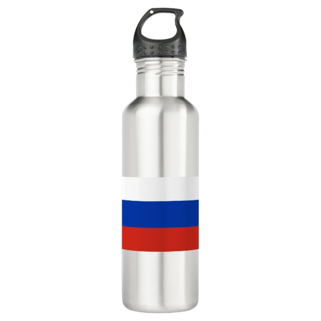 Russia Flag Edelstahlflasche (Vorderseite)