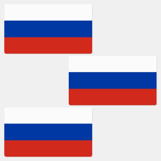 Russia Flag Etiketten (Gruppe)