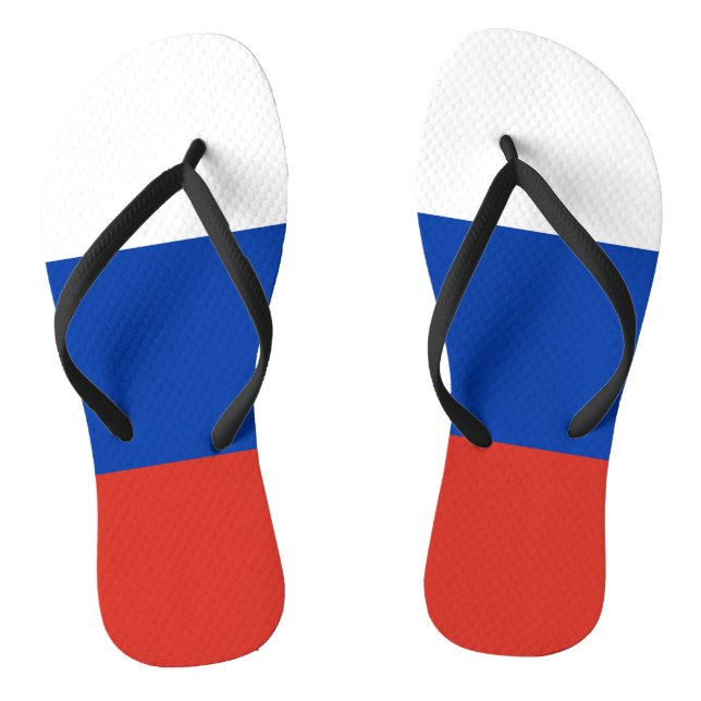 Russia Flag Flip Flops (Fußbett)