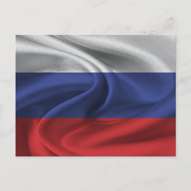Russia Flag Postkarte (Vorderseite)