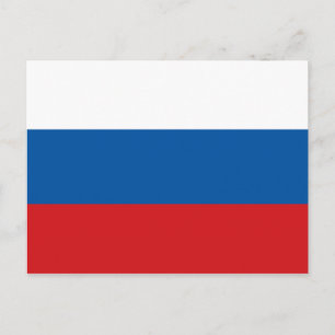Russia Flag Postkarte