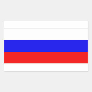 Russia Flag Rechteckiger Aufkleber