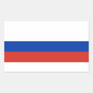 Russia Flag Rechteckiger Aufkleber