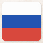 Russia Flag Rechteckiger Pappuntersetzer<br><div class="desc">Patriotische Flagge Russlands.</div>