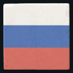 Russia Flag Steinuntersetzer<br><div class="desc">Patriotische Flagge Russlands.</div>