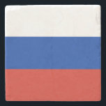 Russia Flag Steinuntersetzer<br><div class="desc">Patriotische Flagge Russlands.</div>
