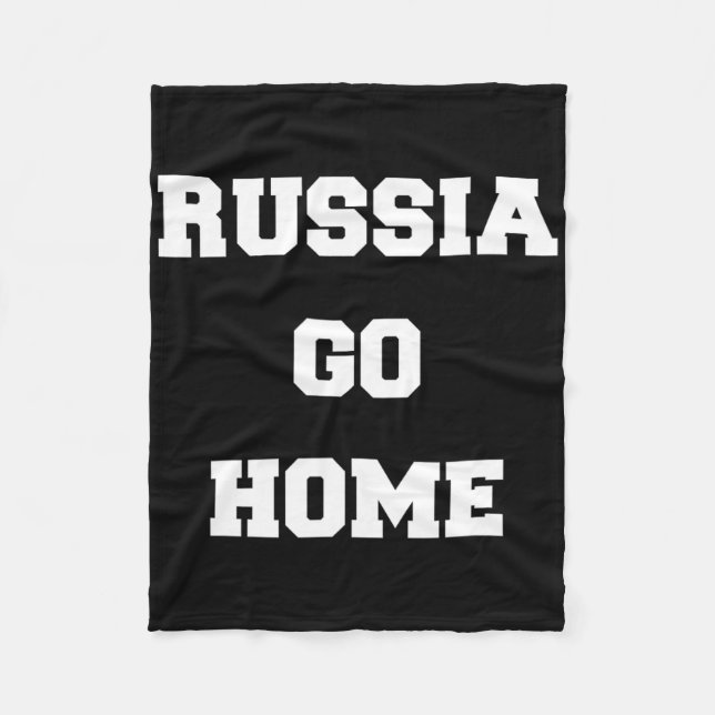 Russia Go Home I Stand With Ukraine Ukrainian Love Fleecedecke (Vorderseite)
