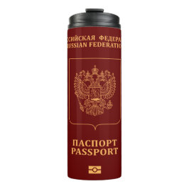 Russia passport thermosbecher