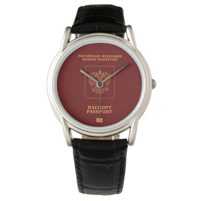 Russia passport wristwatch armbanduhr (Vorderseite)