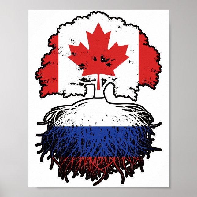 Russia Russian Canadian Canada Poster (Vorne)