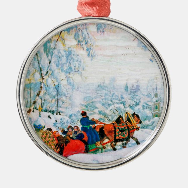 Russian Art Christmas Gift Ornament Aus Metall