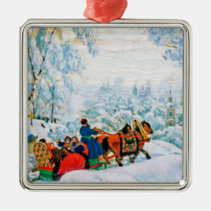 Russian Art Christmas Gift Ornament Aus Metall