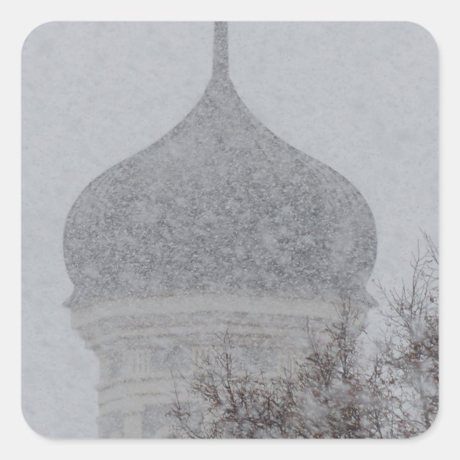 Russian Blizzard Quadratischer Aufkleber (Vorderseite)