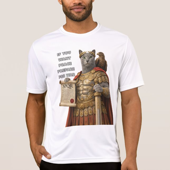 Russian Blue Caesar Cat T-Shirt (Vorderseite)