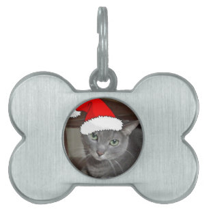 Russian Blue Cat Christmas Tiermarke