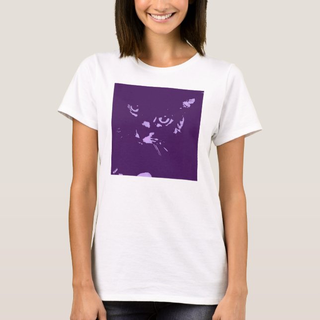 Russian Blue Cat Pop Art T-Shirt (Vorderseite)