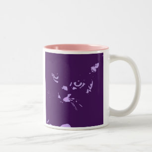 Russian Blue Cat Pop Art Zweifarbige Tasse